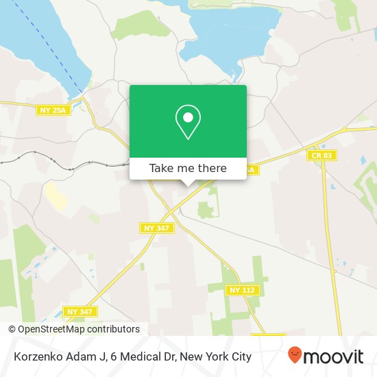 Korzenko Adam J, 6 Medical Dr map