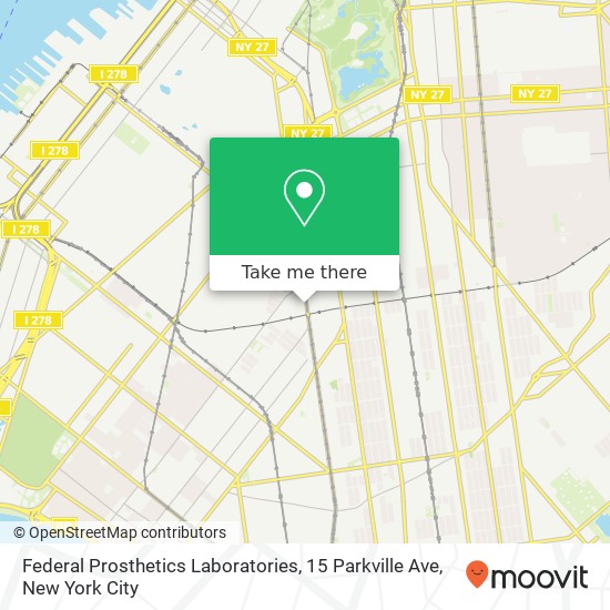 Mapa de Federal Prosthetics Laboratories, 15 Parkville Ave