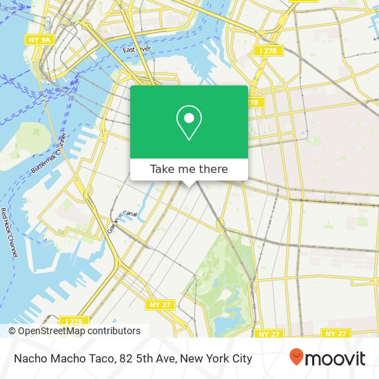 Mapa de Nacho Macho Taco, 82 5th Ave