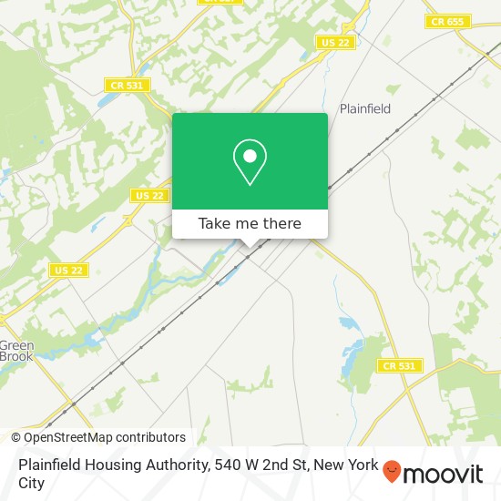 Mapa de Plainfield Housing Authority, 540 W 2nd St