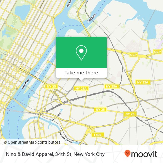 Nino & David Apparel, 34th St map