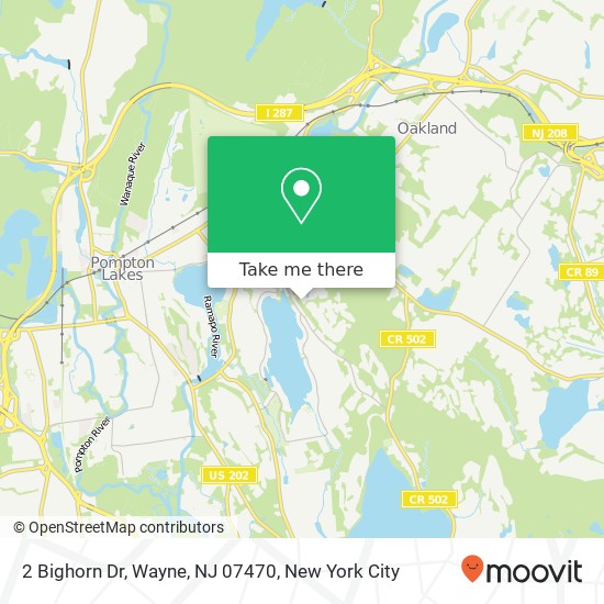 2 Bighorn Dr, Wayne, NJ 07470 map