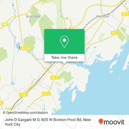 Mapa de John D Gargani M D, 805 W Boston Post Rd