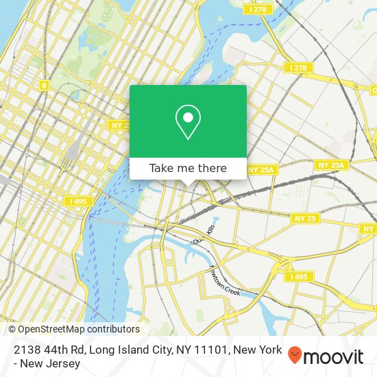 Mapa de 2138 44th Rd, Long Island City, NY 11101