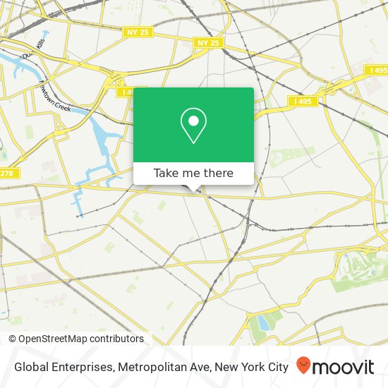 Mapa de Global Enterprises, Metropolitan Ave