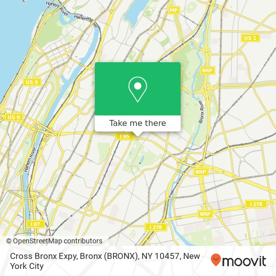 Mapa de Cross Bronx Expy, Bronx (BRONX), NY 10457