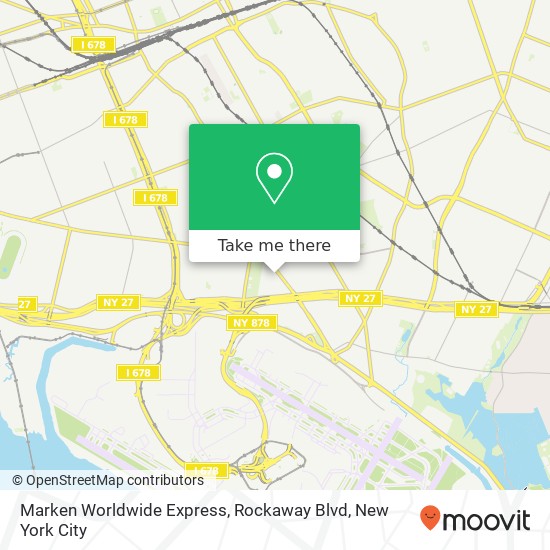 Marken Worldwide Express, Rockaway Blvd map