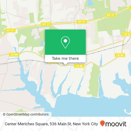 Mapa de Center Meriches Square, 536 Main St