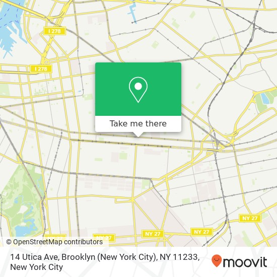 14 Utica Ave, Brooklyn (New York City), NY 11233 map