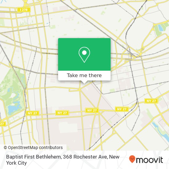 Mapa de Baptist First Bethlehem, 368 Rochester Ave