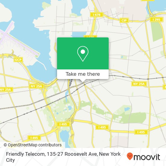 Mapa de Friendly Telecom, 135-27 Roosevelt Ave