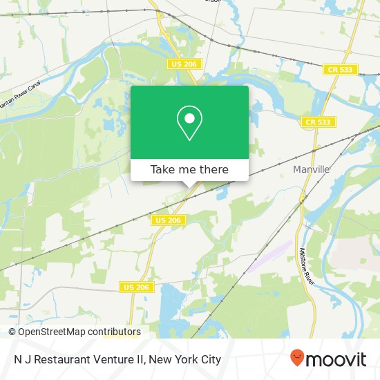 Mapa de N J Restaurant Venture II, 150 US Highway 206