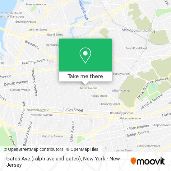 Mapa de Gates Ave (ralph ave and gates)