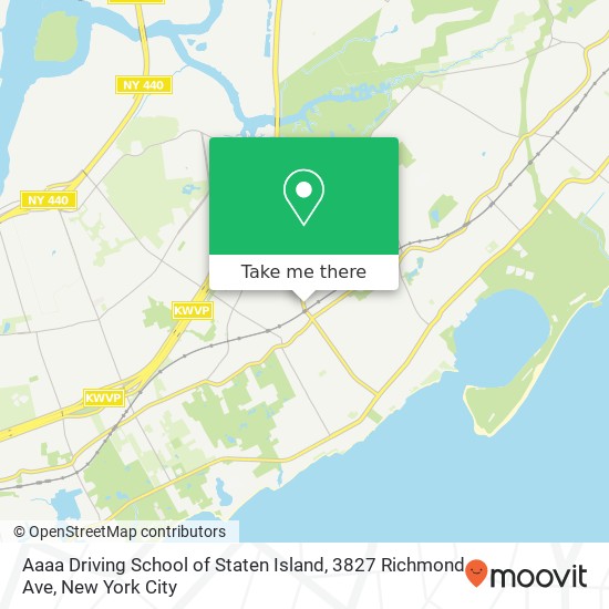 Mapa de Aaaa Driving School of Staten Island, 3827 Richmond Ave