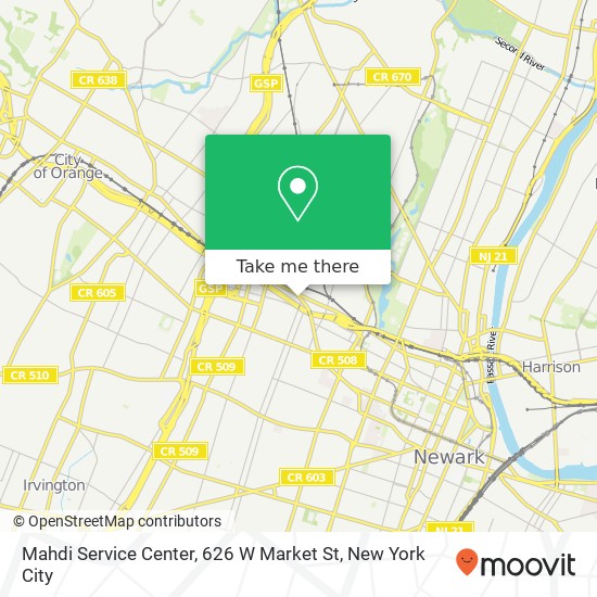 Mahdi Service Center, 626 W Market St map