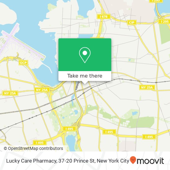 Mapa de Lucky Care Pharmacy, 37-20 Prince St
