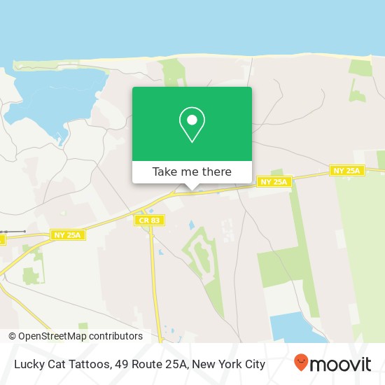 Mapa de Lucky Cat Tattoos, 49 Route 25A