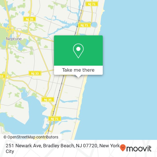 251 Newark Ave, Bradley Beach, NJ 07720 map