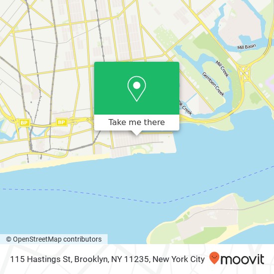 Mapa de 115 Hastings St, Brooklyn, NY 11235