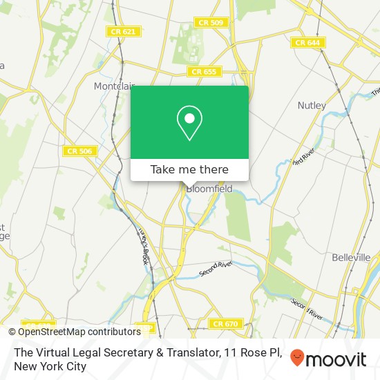 Mapa de The Virtual Legal Secretary & Translator, 11 Rose Pl