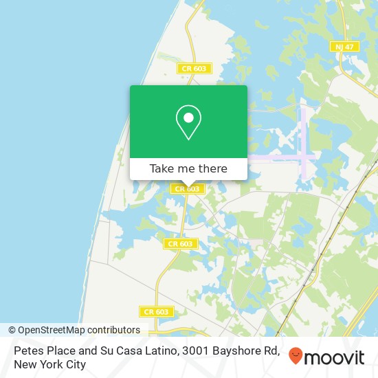 Mapa de Petes Place and Su Casa Latino, 3001 Bayshore Rd