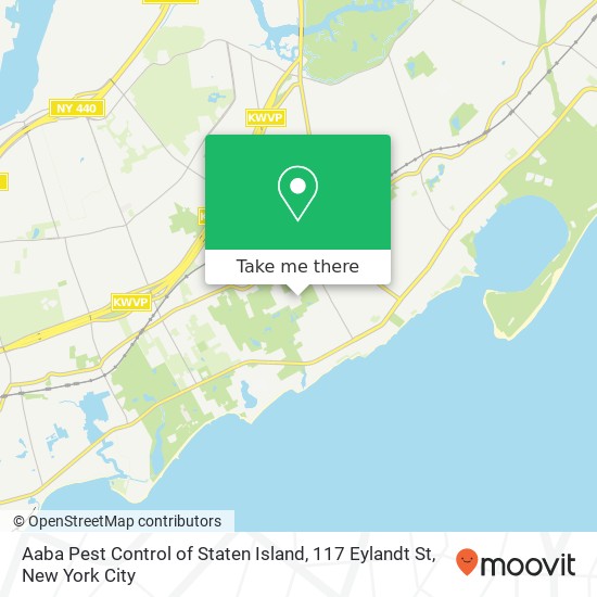 Mapa de Aaba Pest Control of Staten Island, 117 Eylandt St