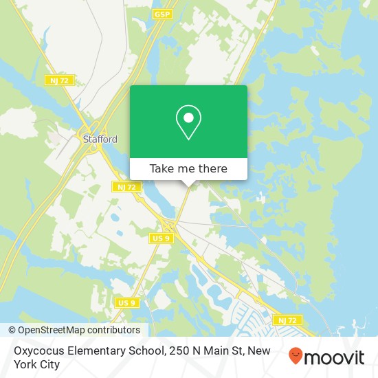 Mapa de Oxycocus Elementary School, 250 N Main St