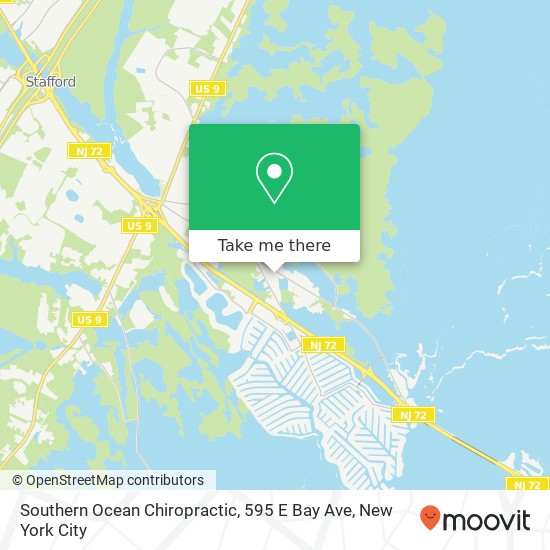 Mapa de Southern Ocean Chiropractic, 595 E Bay Ave