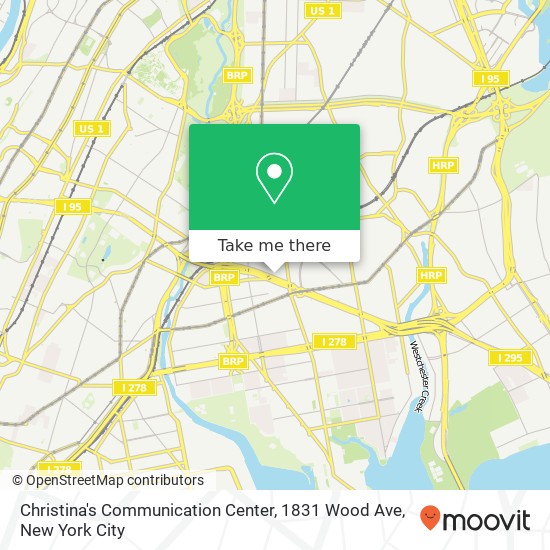 Mapa de Christina's Communication Center, 1831 Wood Ave