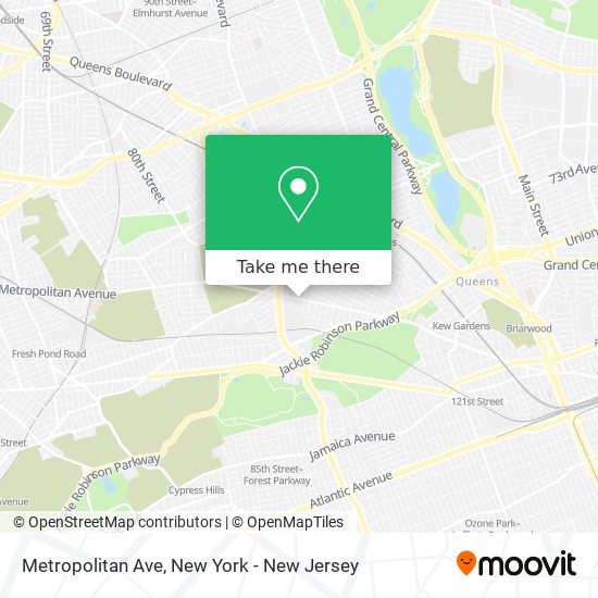 Metropolitan Ave map