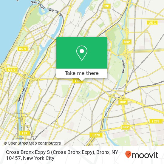 Cross Bronx Expy S (Cross Bronx Expy), Bronx, NY 10457 map
