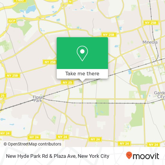 New Hyde Park Rd & Plaza Ave map