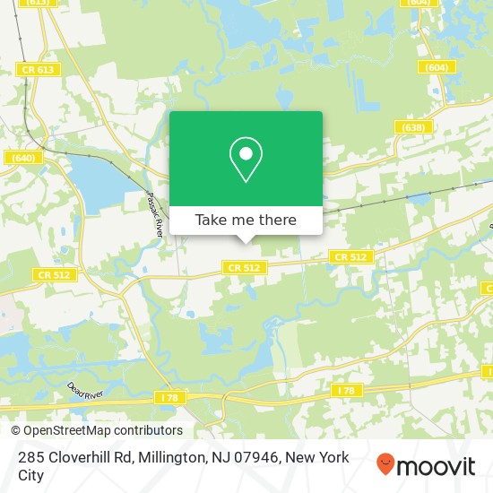 285 Cloverhill Rd, Millington, NJ 07946 map