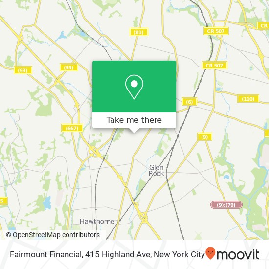 Fairmount Financial, 415 Highland Ave map