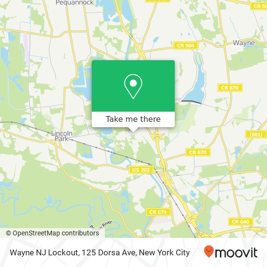 Wayne NJ Lockout, 125 Dorsa Ave map