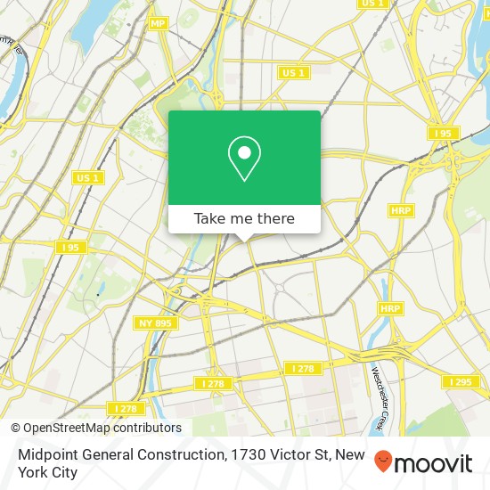 Midpoint General Construction, 1730 Victor St map