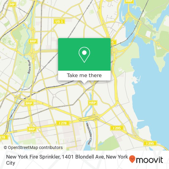 Mapa de New York Fire Sprinkler, 1401 Blondell Ave