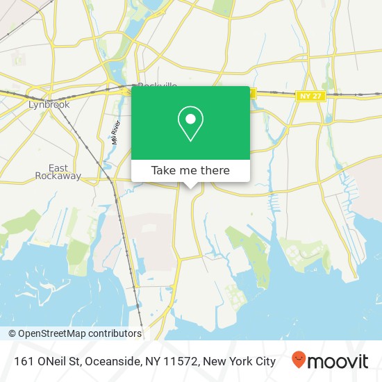 Mapa de 161 ONeil St, Oceanside, NY 11572