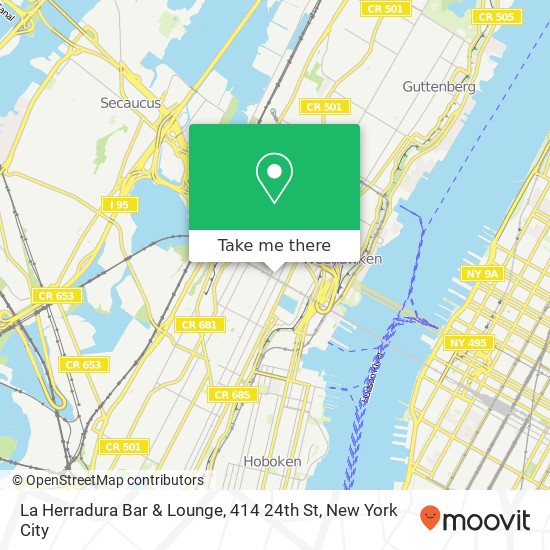 Mapa de La Herradura Bar & Lounge, 414 24th St