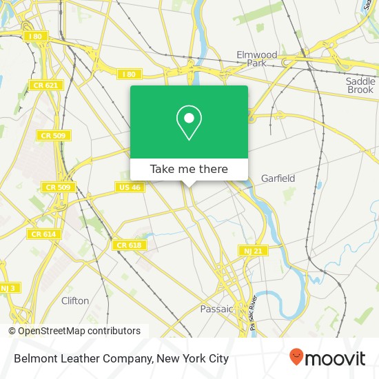 Mapa de Belmont Leather Company