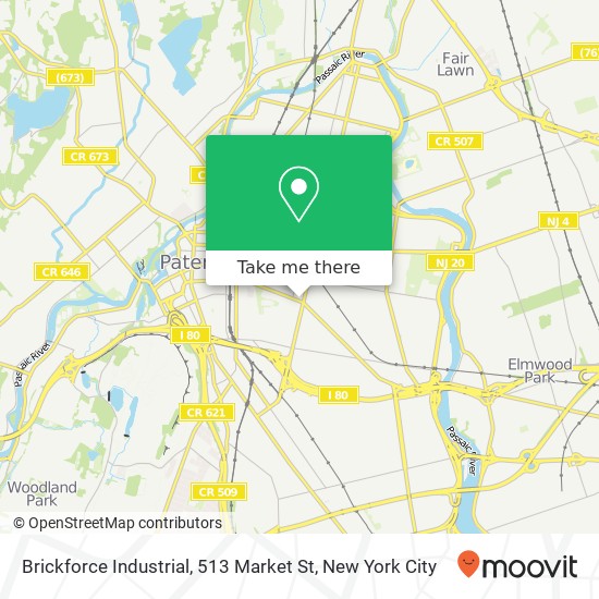 Mapa de Brickforce Industrial, 513 Market St