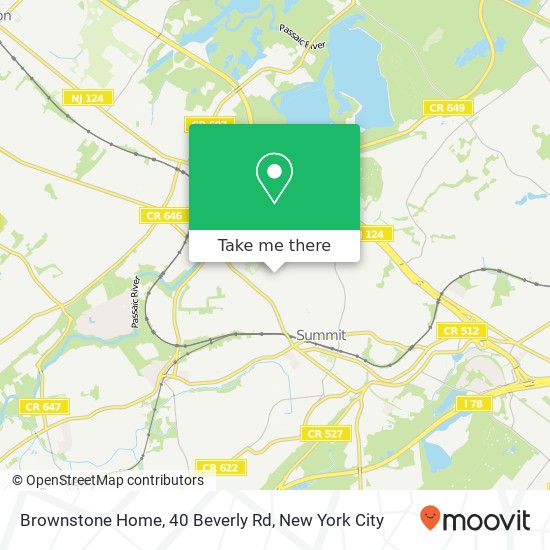 Brownstone Home, 40 Beverly Rd map