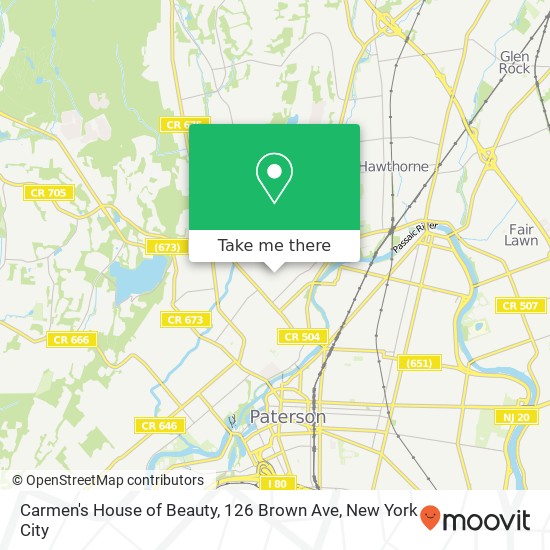 Carmen's House of Beauty, 126 Brown Ave map