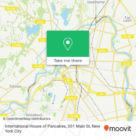 Mapa de International House of Pancakes, 301 Main St