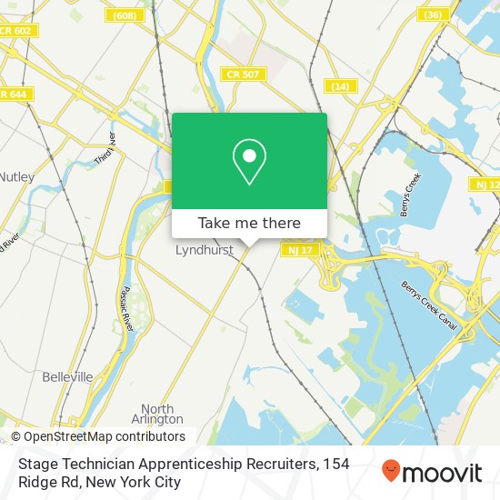 Stage Technician Apprenticeship Recruiters, 154 Ridge Rd map