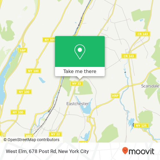 Mapa de West Elm, 678 Post Rd