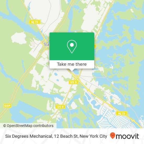 Six Degrees Mechanical, 12 Beach St map