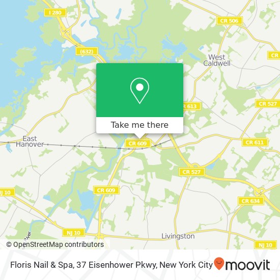 Mapa de Floris Nail & Spa, 37 Eisenhower Pkwy