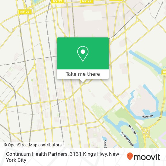 Mapa de Continuum Health Partners, 3131 Kings Hwy