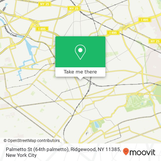 Mapa de Palmetto St (64th palmetto), Ridgewood, NY 11385